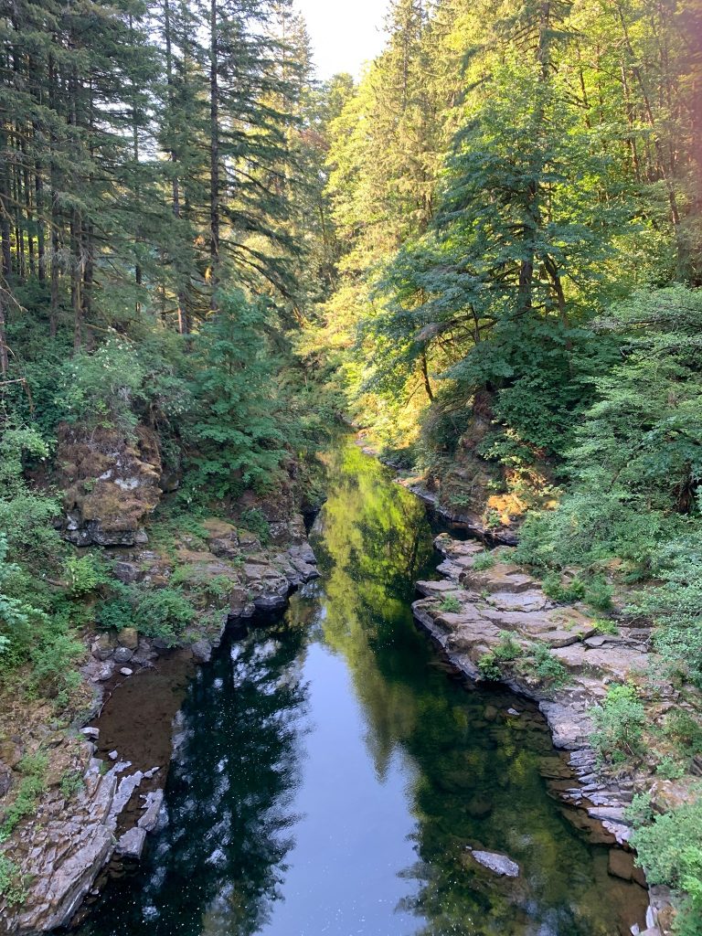 Moulton Falls Regional Park is a fun water play spot near Yacolt, Washington. 