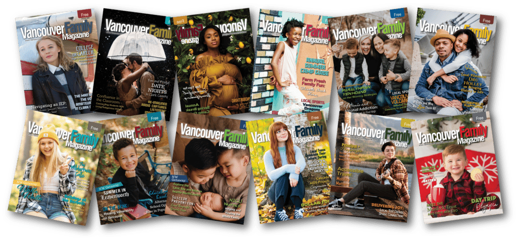 Vancouver Family Magazine covers from 2022. Check out our next giveaway!