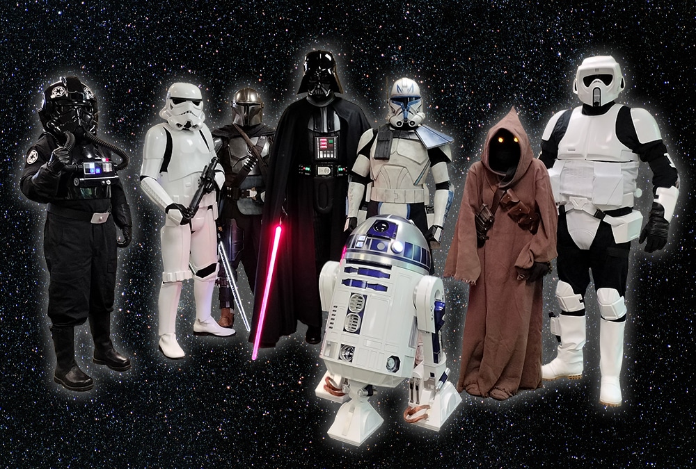 Oregon and Southwest Washington's chapter of the 501st Legion, Cloud City Garrison in movie-accurate Star Wars costumes.