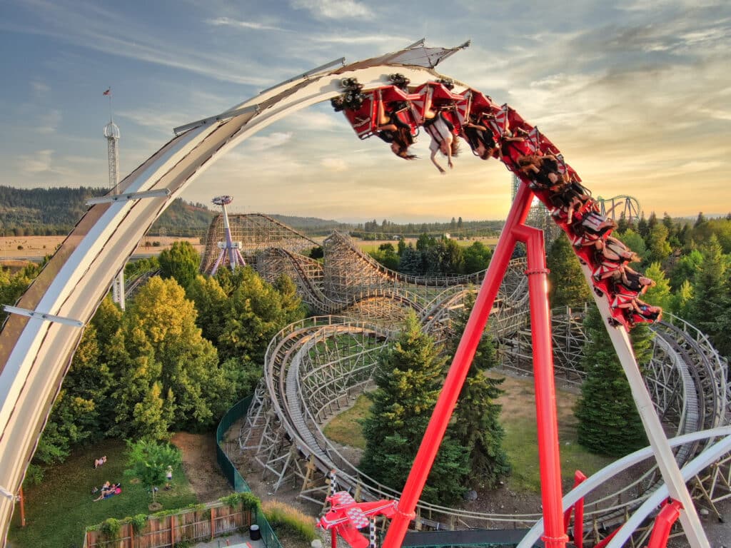 Roller coaster at Silverwood Theme Park