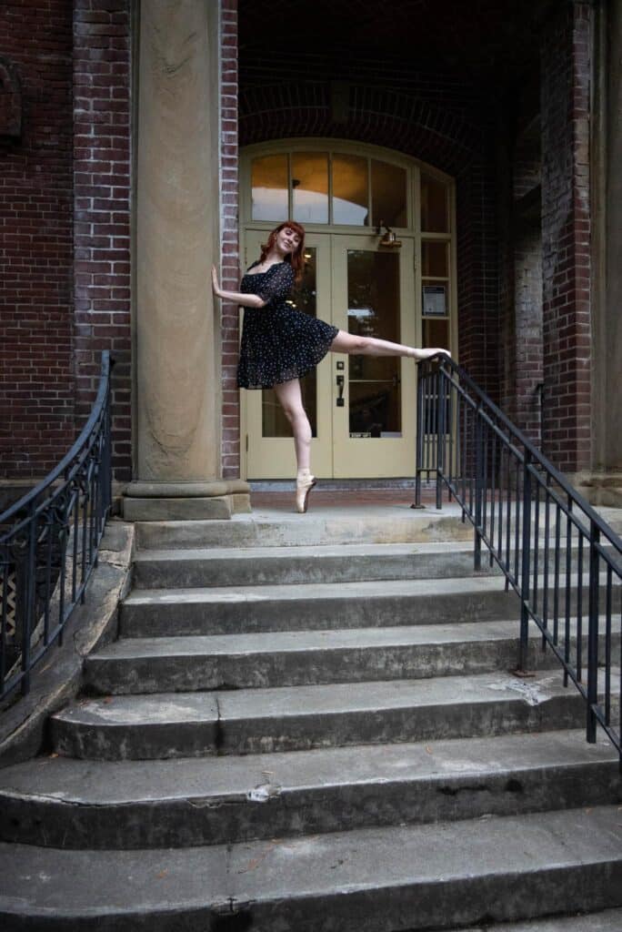 theARTScentered - A dancer strikes a pose outside